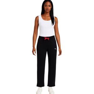 Puma Large Black Drawstring Waist Track Pants